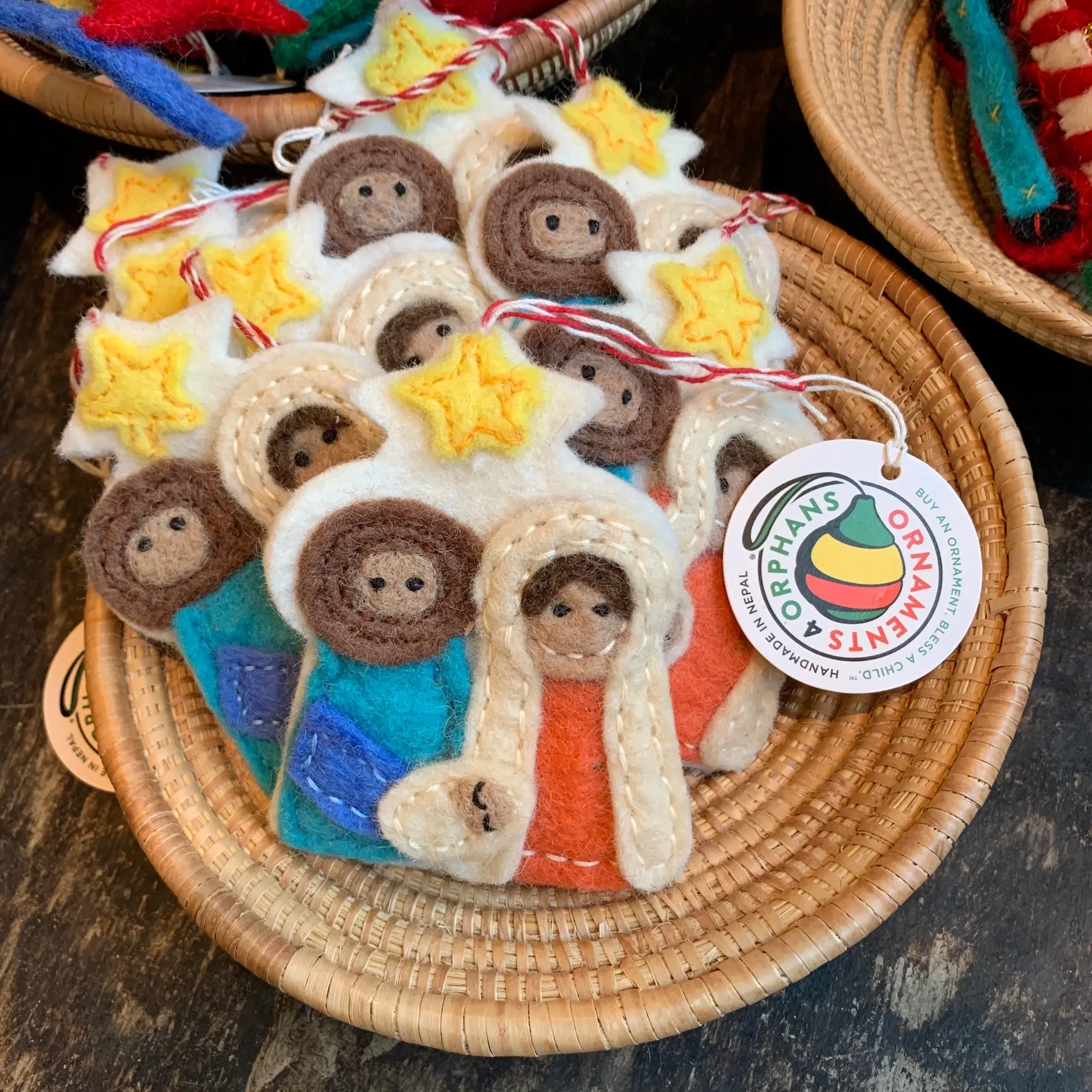 Nativity Felt Wool Chirstmas Ornament