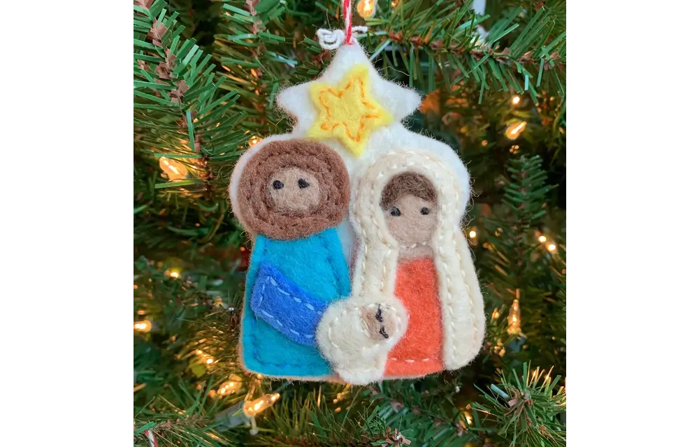 Nativity Felt Wool Chirstmas Ornament