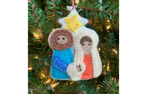 Nativity Felt Wool Chirstmas Ornament