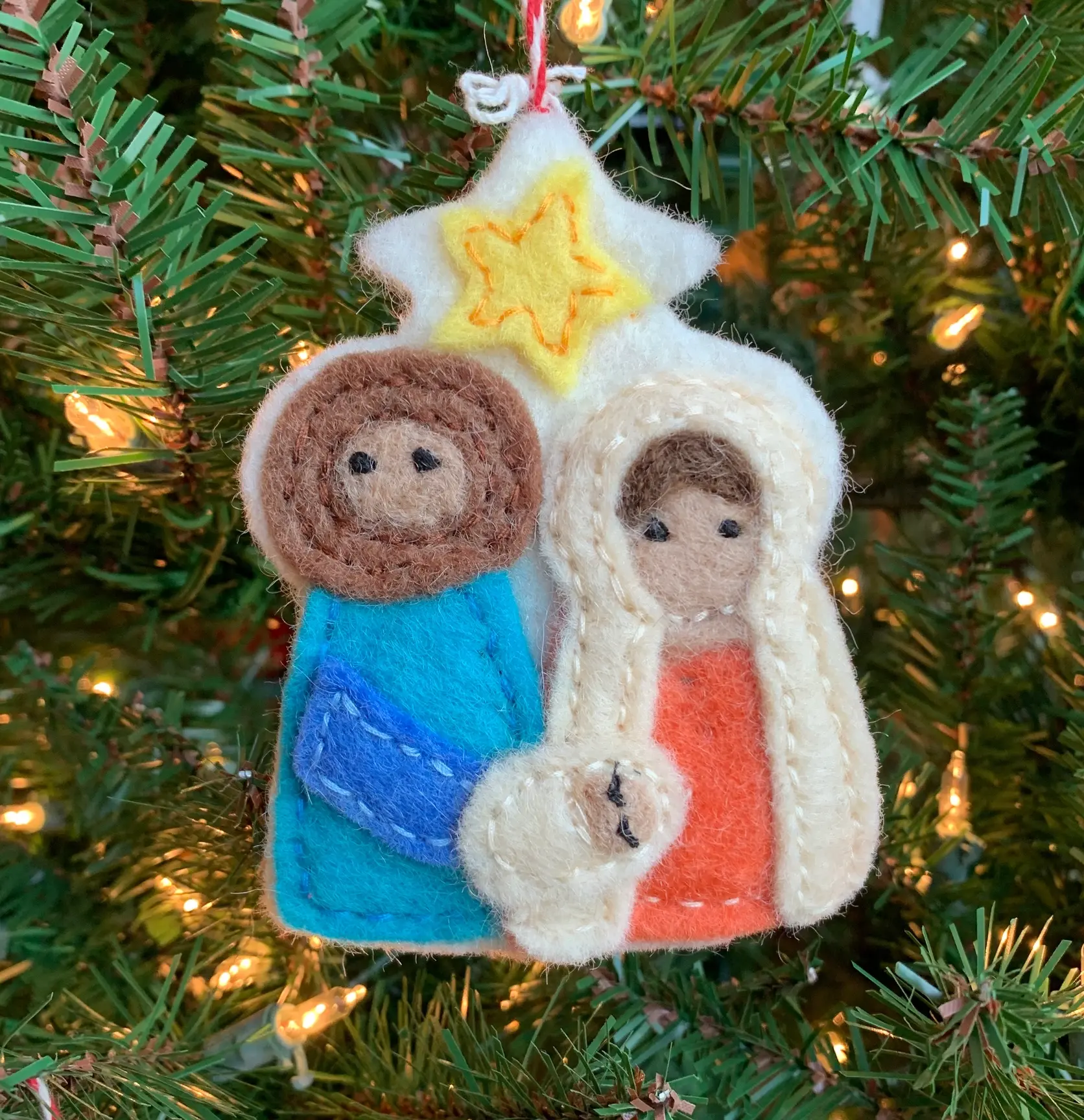Nativity Felt Wool Chirstmas Ornament