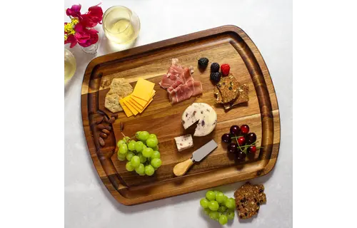 Carving Board Rock & Branch Acacia Wood 19-1/2" x 15-1/2" x 1"