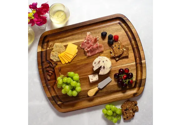 Carving Board Rock & Branch Acacia Wood 19-1/2" x 15-1/2" x 1"