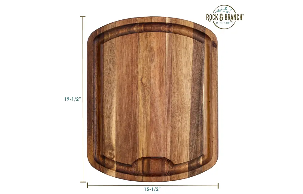 Carving Board Rock & Branch Acacia Wood 19-1/2" x 15-1/2" x 1"
