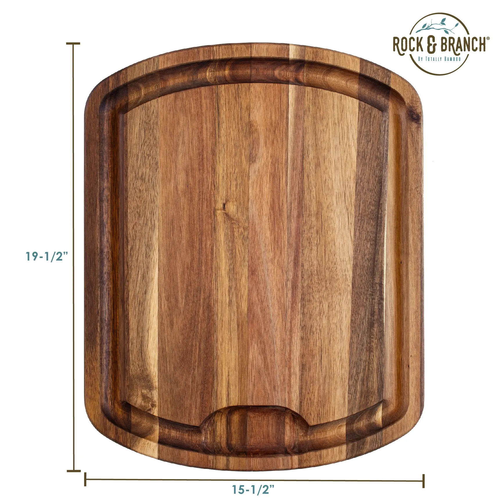 Carving Board Rock & Branch Acacia Wood 19-1/2" x 15-1/2" x 1"