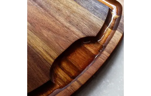 Carving Board Rock & Branch Acacia Wood 19-1/2" x 15-1/2" x 1"