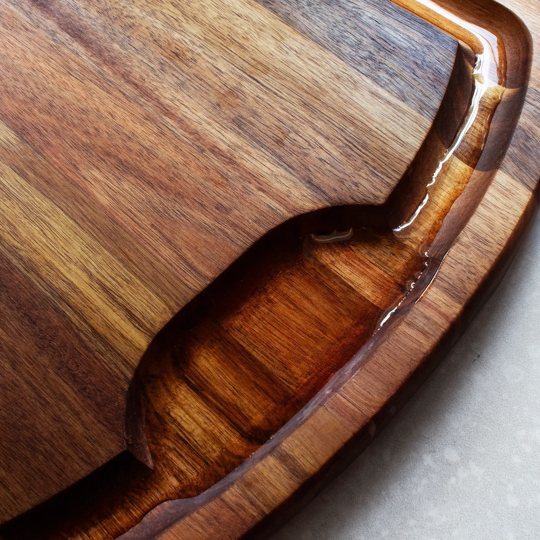 Carving Board Rock & Branch Acacia Wood 19-1/2" x 15-1/2" x 1"