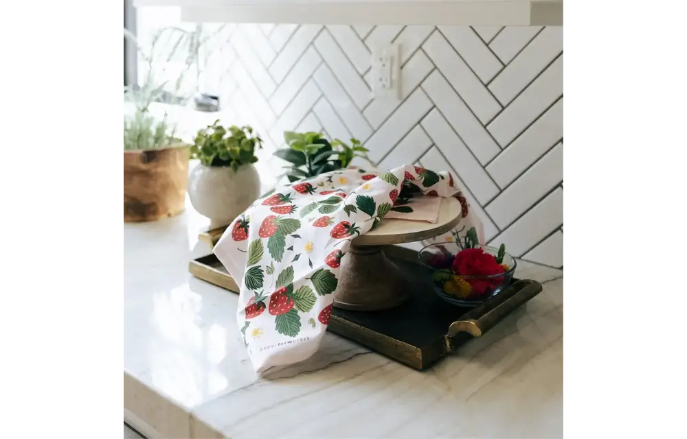 Strawberry Patch Tea Towel