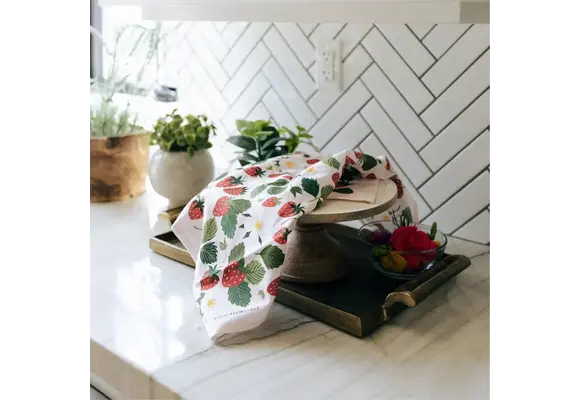 Strawberry Patch Tea Towel