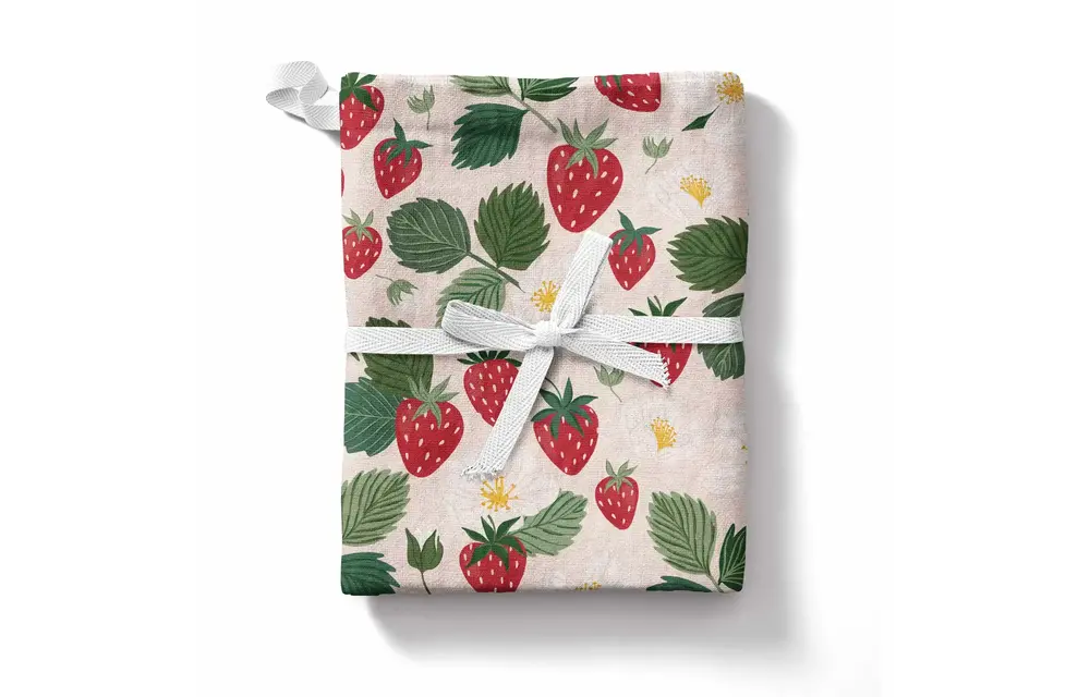Strawberry Patch Tea Towel