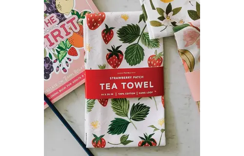 Strawberry Patch Tea Towel