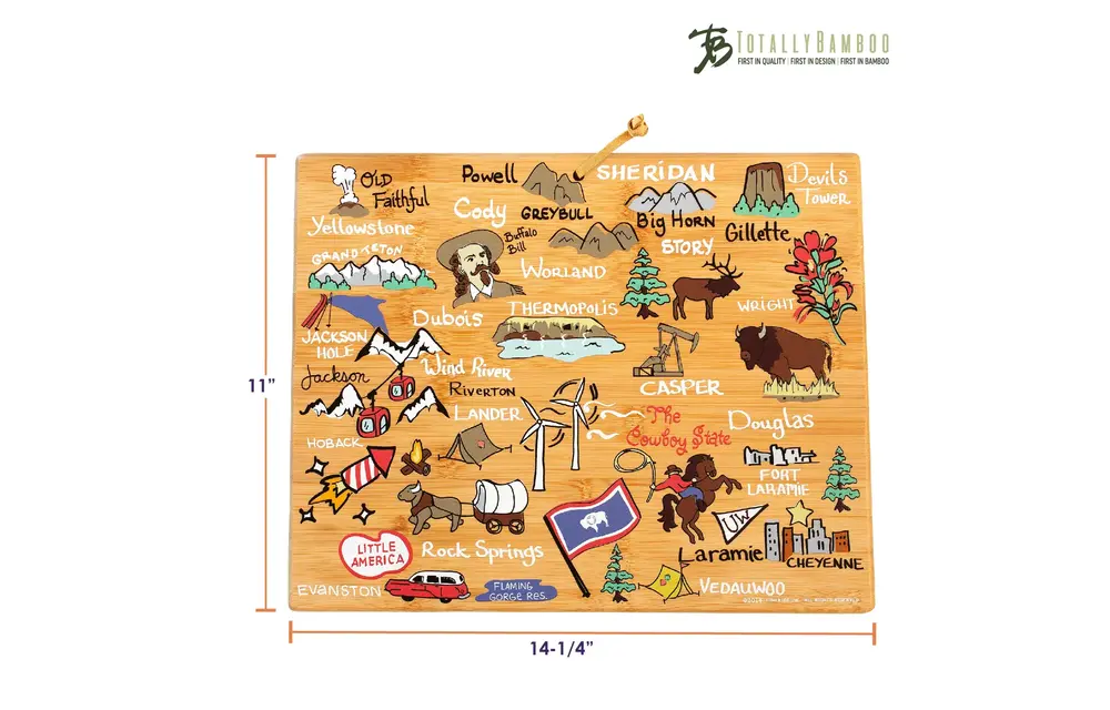 Wyoming Cutting Board with Artwork by Fish Kiss
