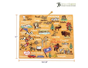 Wyoming Cutting Board with Artwork by Fish Kiss