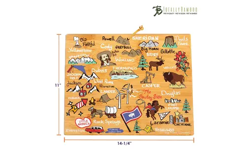Wyoming Cutting Board with Artwork by Fish Kiss