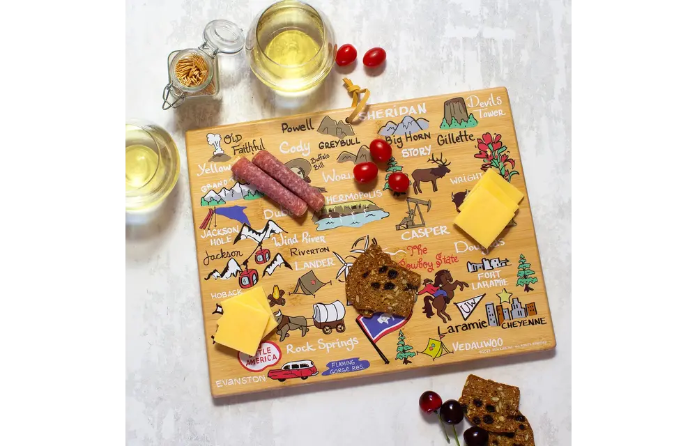 Wyoming Cutting Board with Artwork by Fish Kiss