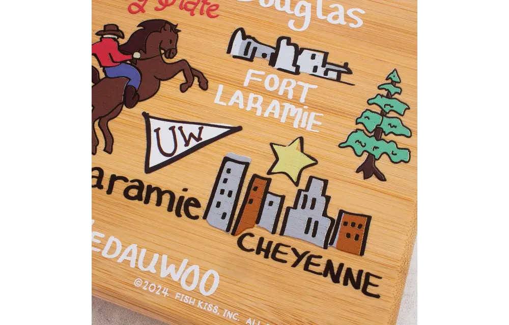 Wyoming Cutting Board with Artwork by Fish Kiss