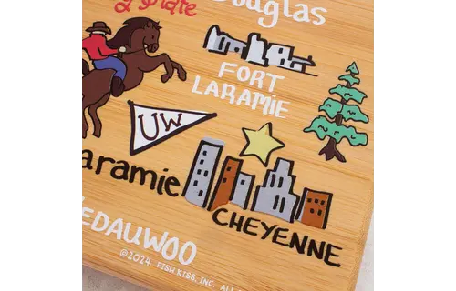 Wyoming Cutting Board with Artwork by Fish Kiss
