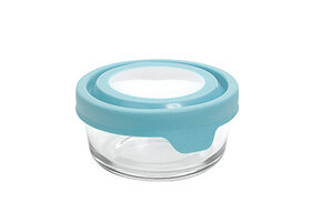 Mineral Blue 1C Glass Storage Container Round True Seal