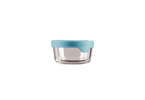 Mineral Blue 2C Glass Storage Container Round True Seal