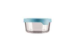 Mineral Blue 4C Glass Storage Container Round True Seal