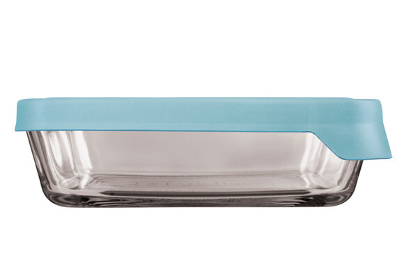 Mineral Blue 6C Glass Storage Container Rectangle True Seal