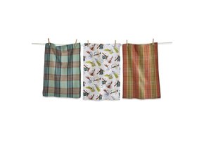 Fishing Flies Dishtowel S/3