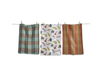 Fishing Flies Dishtowel S/3