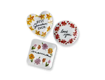 Sentiments Trinket Dishes Multi