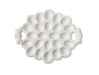 Binky Bunny Handle Egg Platter
