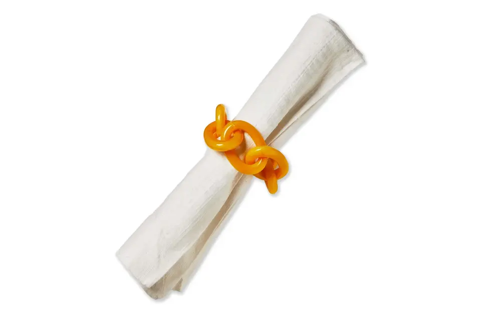 Links Napkin Ring Yellow