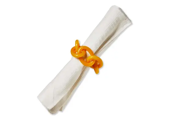 Links Napkin Ring Yellow