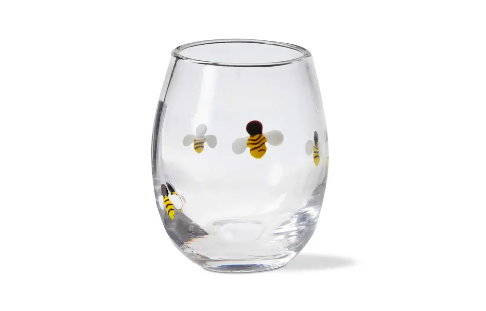 Bee Stemless Wine Glass