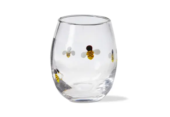Bee Stemless Wine Glass
