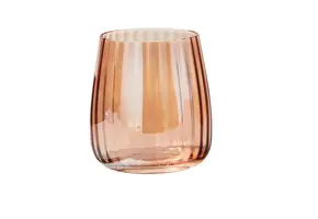 Chelsea Iridescent Optic Stemless Wine Glass Blush