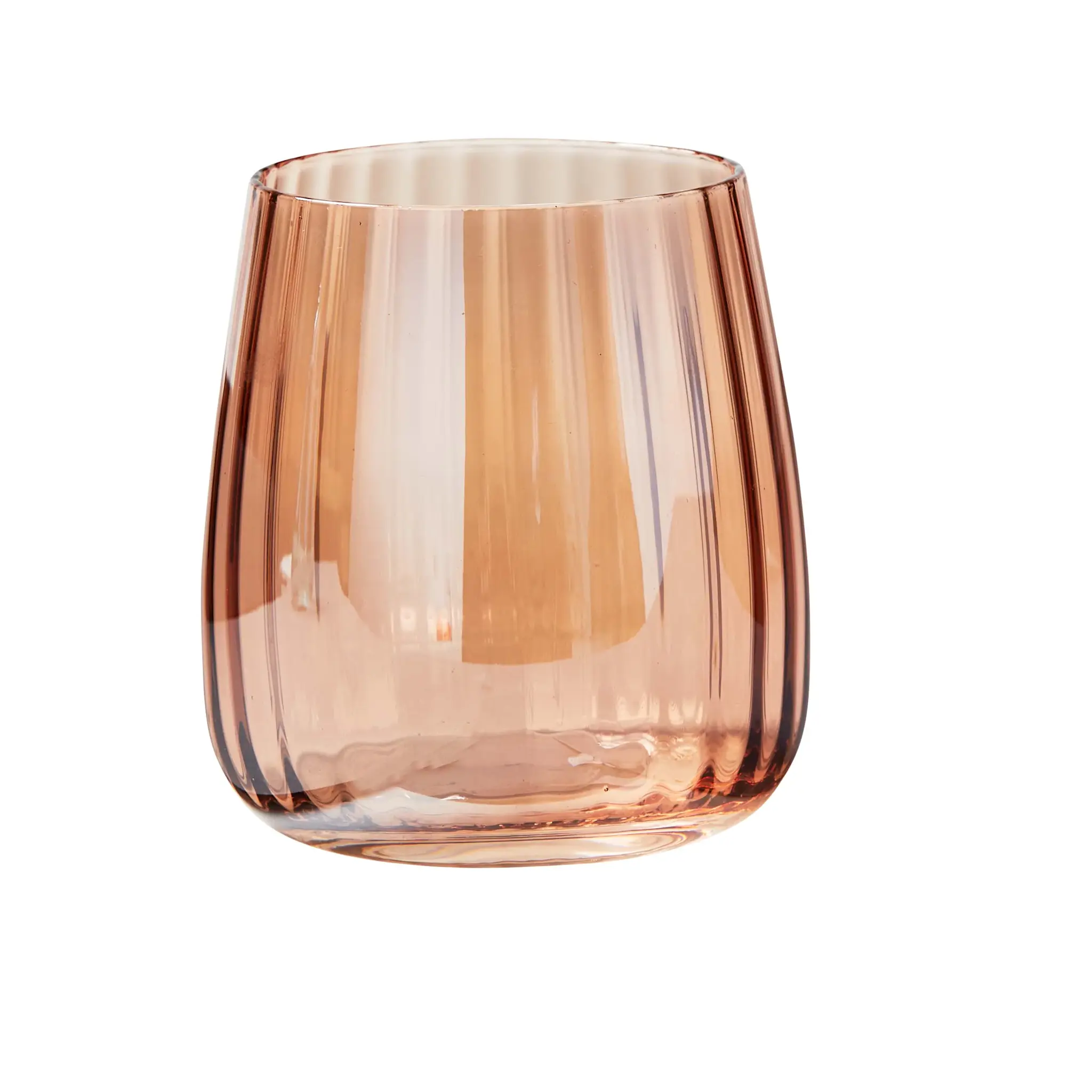 Chelsea Iridescent Optic Stemless Wine Glass Blush