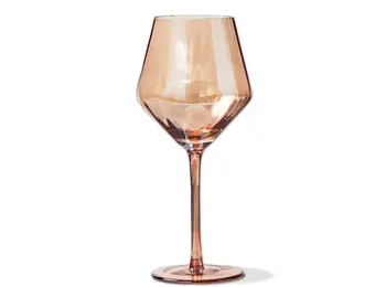 Chelsea Iridescent Optic Wine Glass Blush