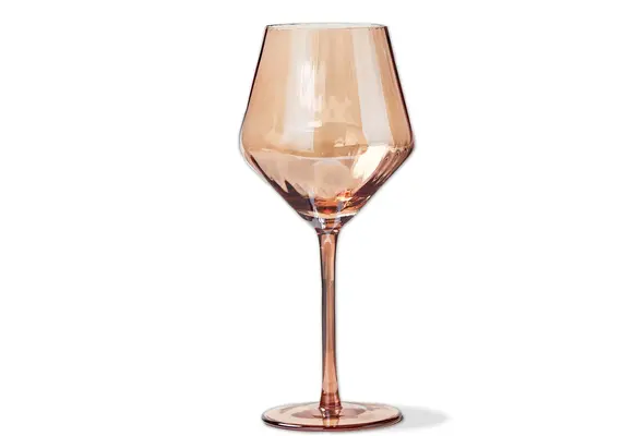 Chelsea Iridescent Optic Wine Glass Blush