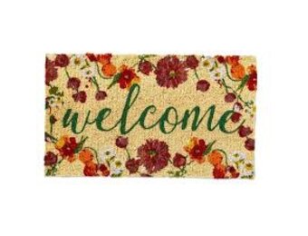 Blooming Welcome Coir Mat