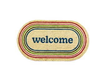 Welcome Shaped PVC Coir Mat