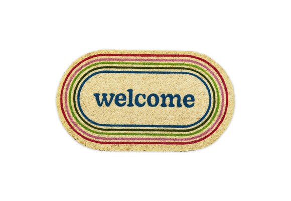 Welcome Shaped PVC Coir Mat