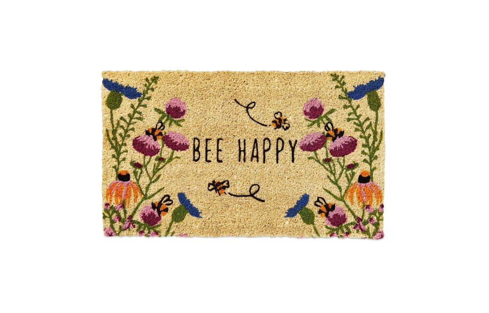 Bee Happy Wildflower Coir Mat