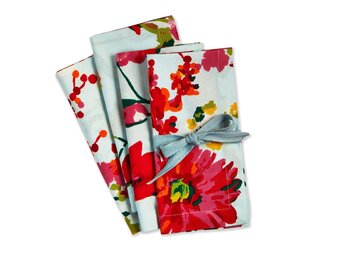 Blooming Flowers Napkin Set/4