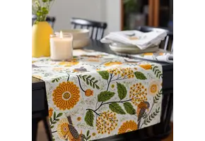 Mums + Robins Table Runner