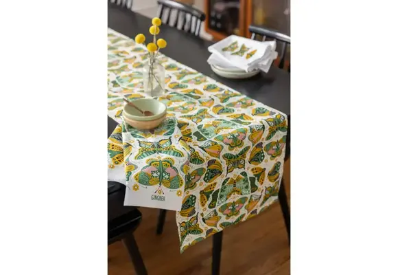 Night Butterfly Table Runner