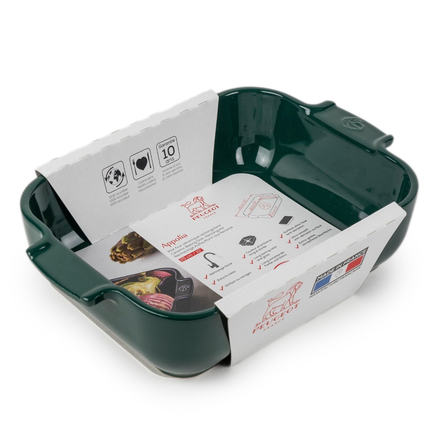 Appolia Rectangular Baker 10'' Forest Green