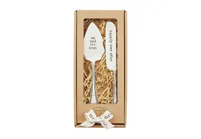 Boxed Wedding Cake Server Set