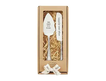 Boxed Wedding Cake Server Set