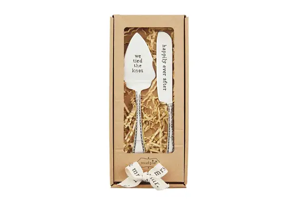 Boxed Wedding Cake Server Set