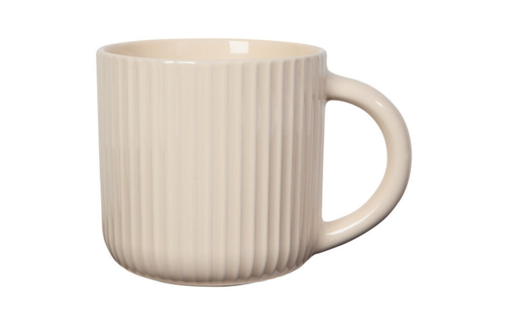 Mug Fluted Ecru