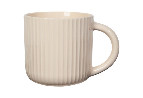 Mug Fluted Ecru
