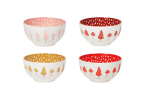 Toadstool Everyday Bowls Set of 4
